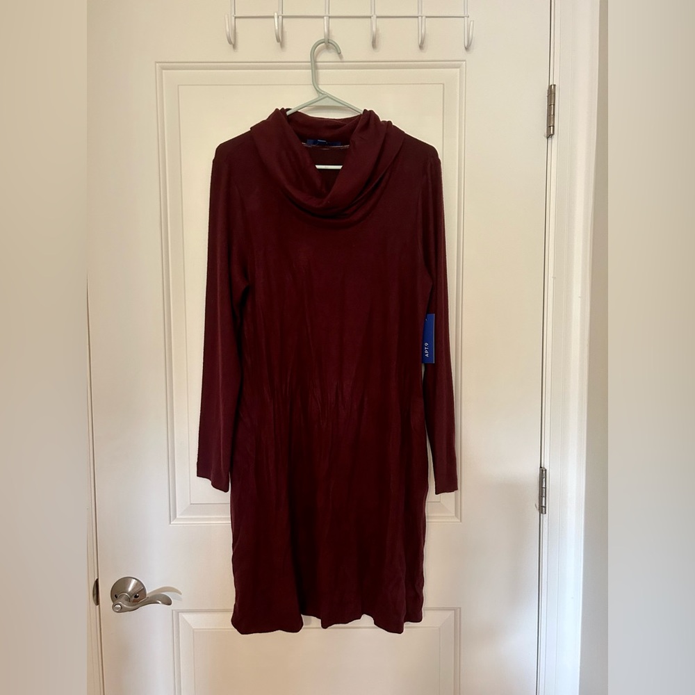 Knee length sweater dress